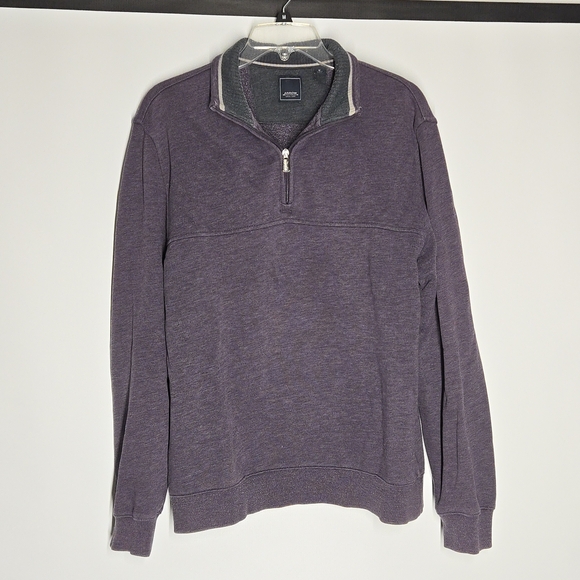 Vintage Arrow Men's Purple Quarter Zip Sweater - Picture 1 of 4